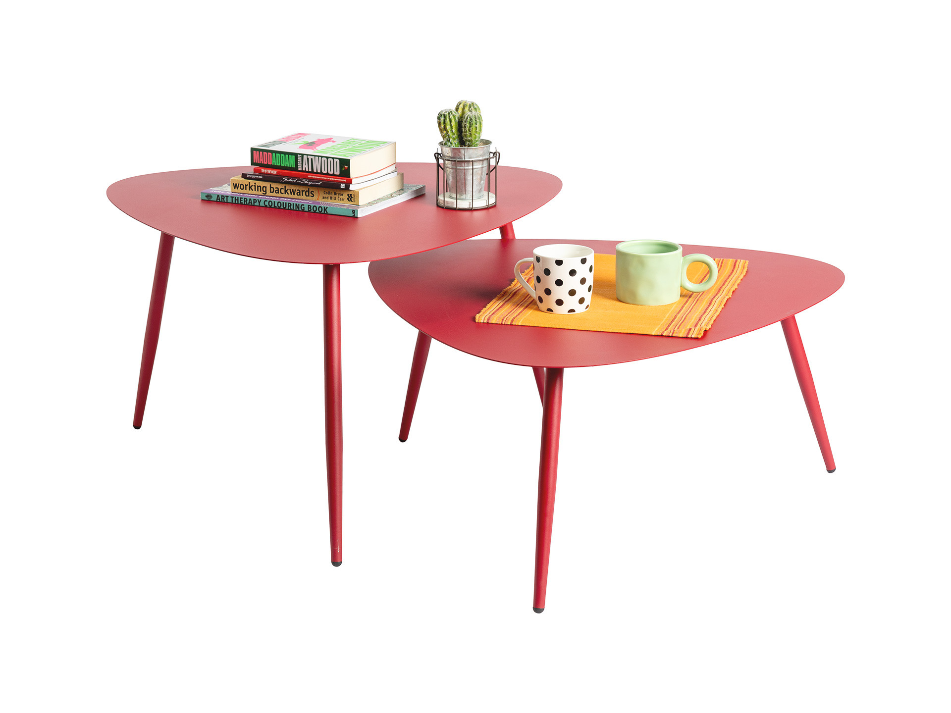Set me 2 tavolina trekëndore Dormeo — profil anësor