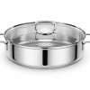 Tavë Rrumbullake me Kapak, Inox, 28 cm